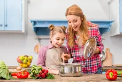 Photo of mom in the kitchen