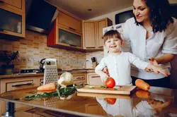 Photo of mom in the kitchen