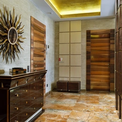 Interior hallway wall wood