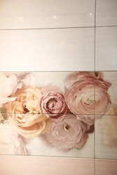 Rose in the bathroom interior