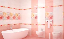 Rose in the bathroom interior