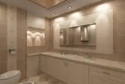 Sand colored bathroom design