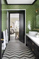 Gray green bathroom design