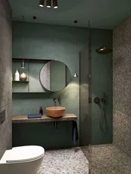 Gray green bathroom design
