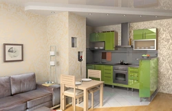 Qonaq otağı studio 18 kv m dizayn şəkli