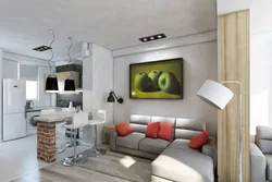 Studio living room design 20 sq m photo