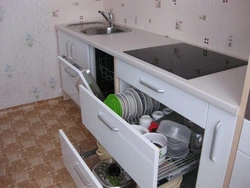 Угловая кухня с посудомоечной машиной фото