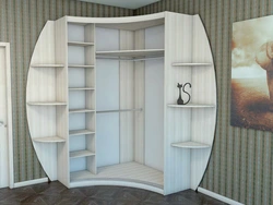 Photo Of Corner Wardrobes In The Bedroom Interior