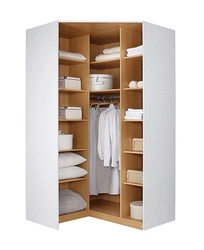 Photo of corner wardrobes in the bedroom interior