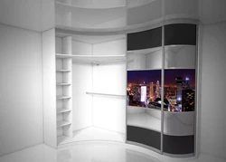 Photo of corner wardrobes in the bedroom interior