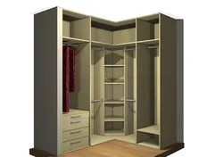 Photo of corner wardrobes in the bedroom interior