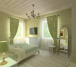 What Color To Paint The Walls In A Wooden House In The Bedroom Photo