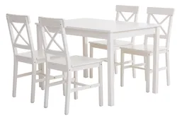 White tables and chairs for the kitchen photo