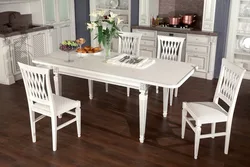 White Tables And Chairs For The Kitchen Photo
