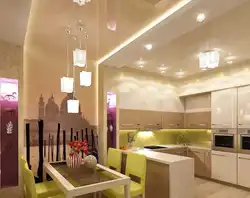 Kitchen ceiling design with hallway