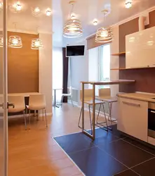 Натяжные Потолки На Кухне 9 Кв М Фото Освещение
