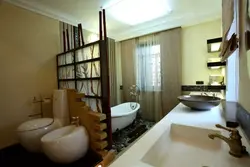 Bathroom design with toilet partition
