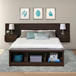 Bedroom with one bedside table photo