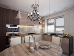 Kitchen interior of a three-room apartment