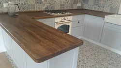 Monrepos pine countertop photo in the kitchen interior