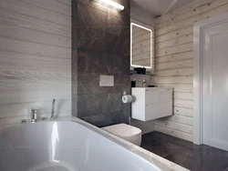 Imitation timber photo bathroom