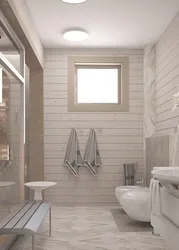 Imitation timber photo bathroom