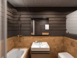 Imitation timber photo bathroom