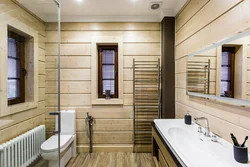 Imitation timber photo bathroom