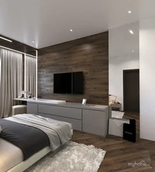 Bedroom in a modern style for a married couple photo