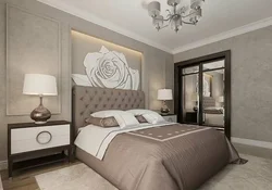 Bedroom in a modern style for a married couple photo