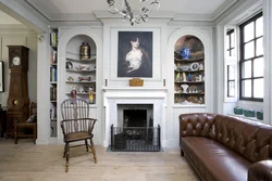 Interior of an antique living room photo