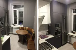 Kitchen Design With Microwave In Khrushchev