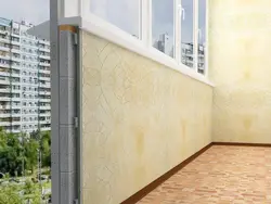 Finishing the loggia with plaster photo