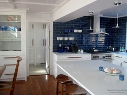 Kitchen design blue apron