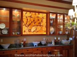 Photo Of A Kitchen With Colored Glass