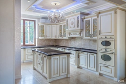 Photo Of A Kitchen With Colored Glass