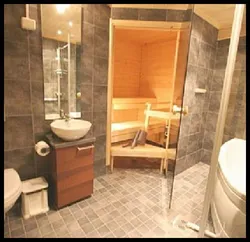 Kiçik vanna otağı fotoşəkilində sauna