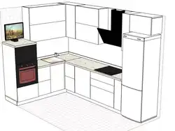 Дызайн кухні 10 кв з катлом
