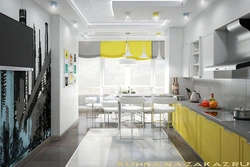 Kitchen interior with accent