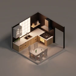 3D kitchen design photo