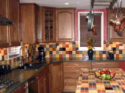 Photo style of tiles in the kitchen