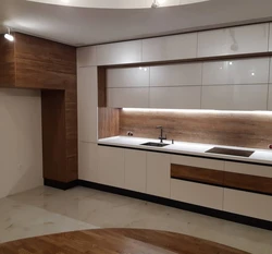 Kitchen design straight with angle