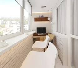 Layout of the loggia in the apartment photo