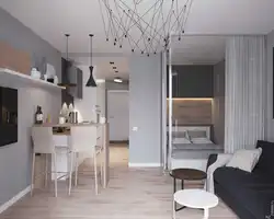 Дизайн квартиры 32 кв м с кухней