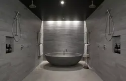 Ванна бөлмесінің интерьеріндегі бетон