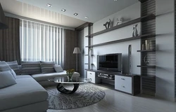 Small gray living room design