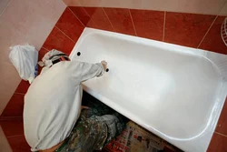 Acrylic bathroom coating photo