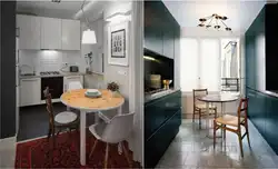 Круглый интерьер для маленькой кухни
