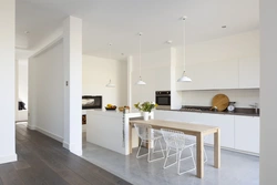 White kitchen studio interior