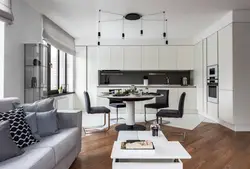 White kitchen studio interior